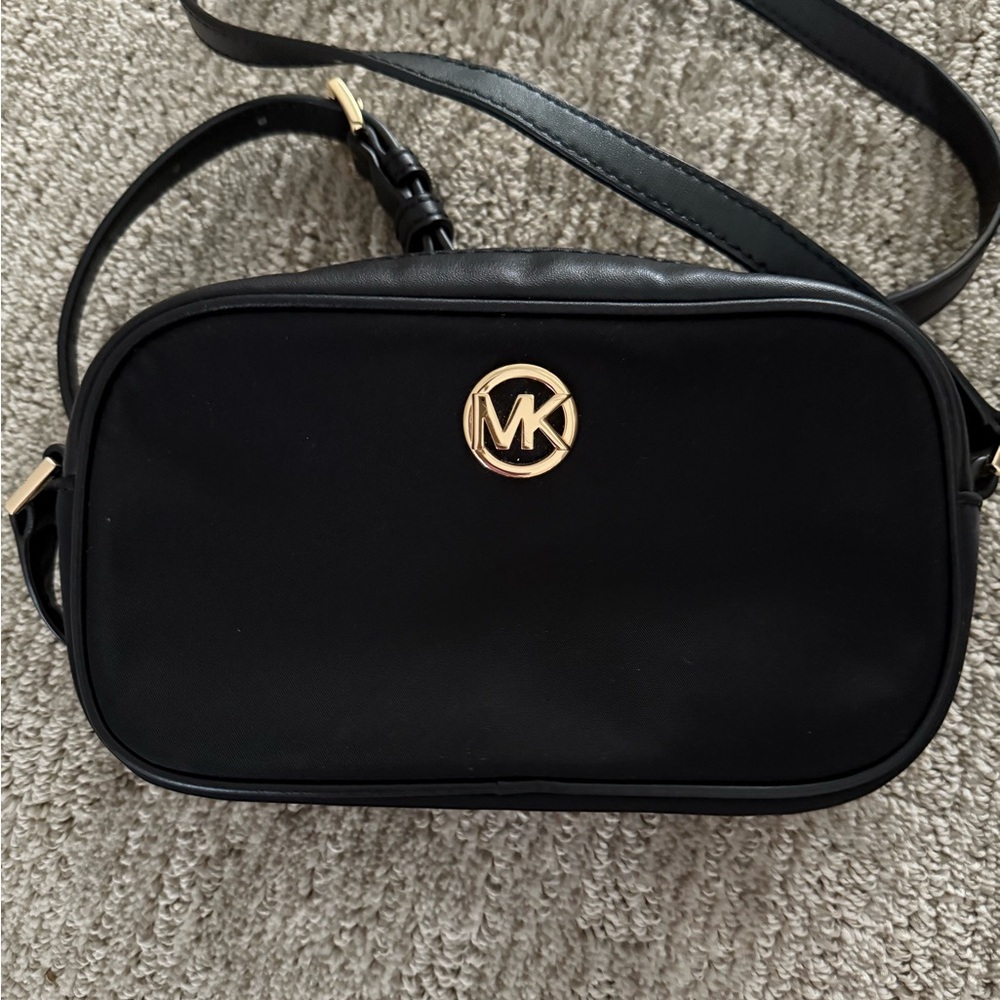 “SOLD” Michael Kors Black and Gold Crossbody Bag